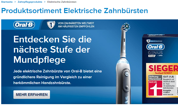 Oral B Elektrische Zahnbürsten